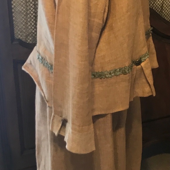 Taylor G Linen Skirt Long Elastic Waist & Jacket 2 Pc Set Boho 1X - Picture 5 of 16